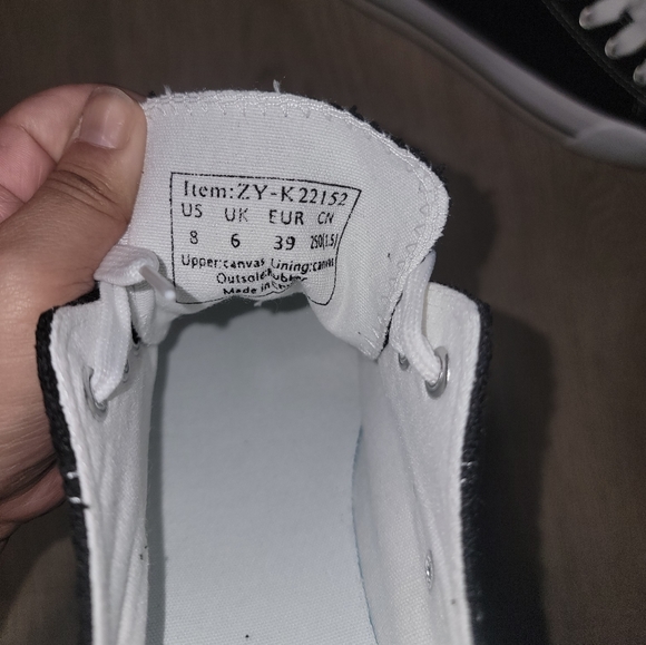 Unbranded Black/White Sneakers Lace Up Casual Shoes Womens - Picture 2 of 5